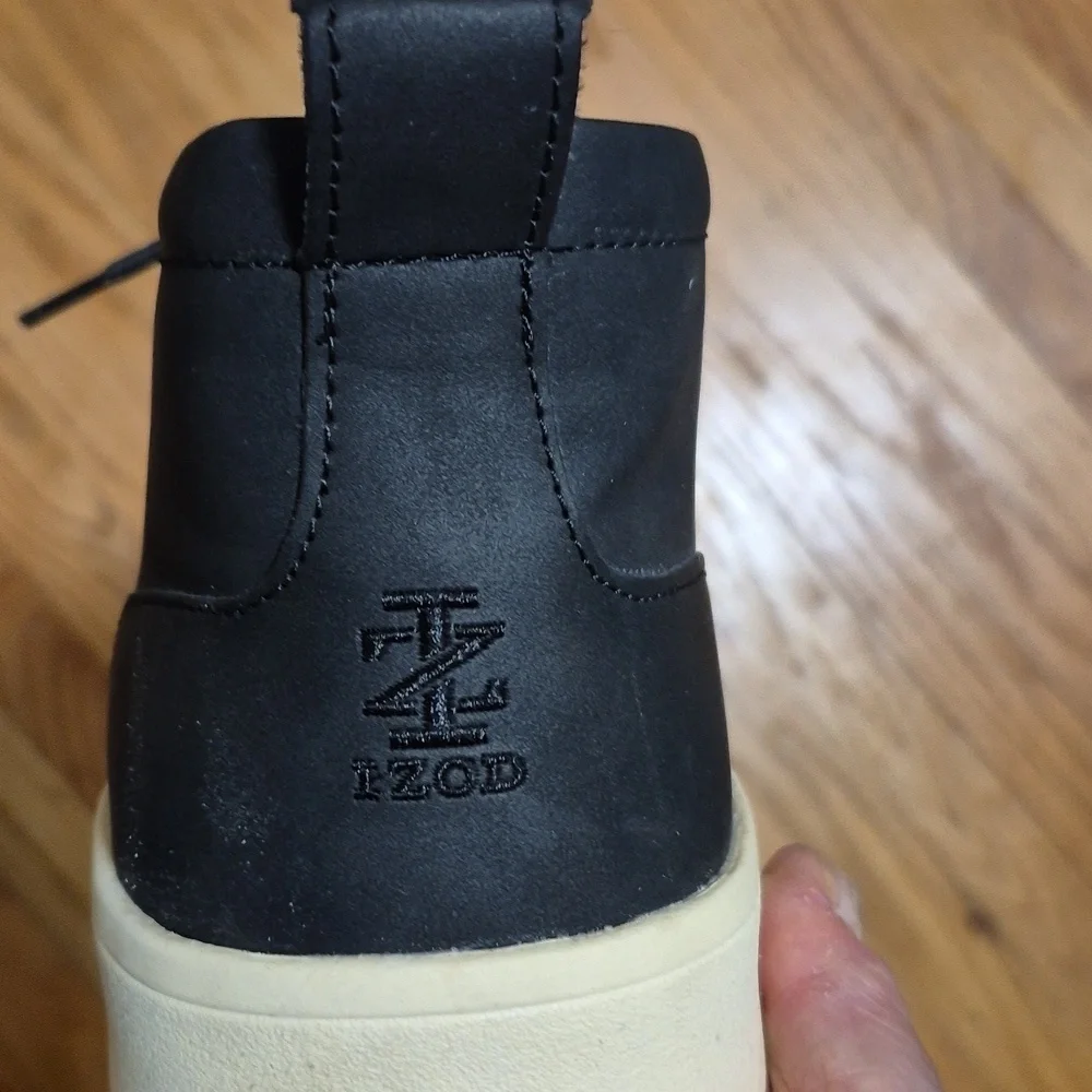 IZOD Men's PALMER Chukka Boots Black Casual Shoes Size 12